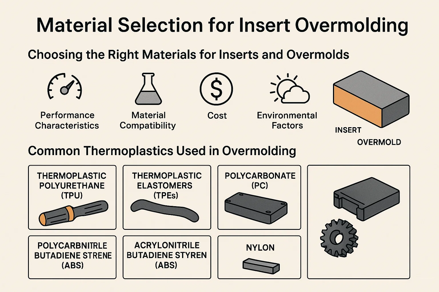 Material Selection for Insert Overmolding